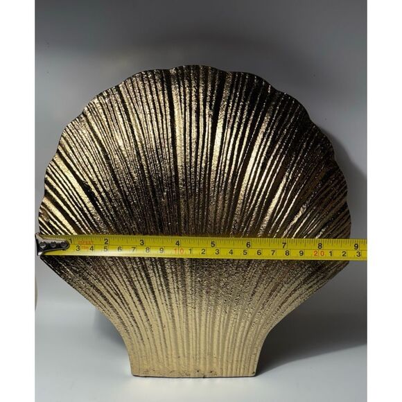 MCM OROA Gold Seashell Vase / New - Picture 11 of 14